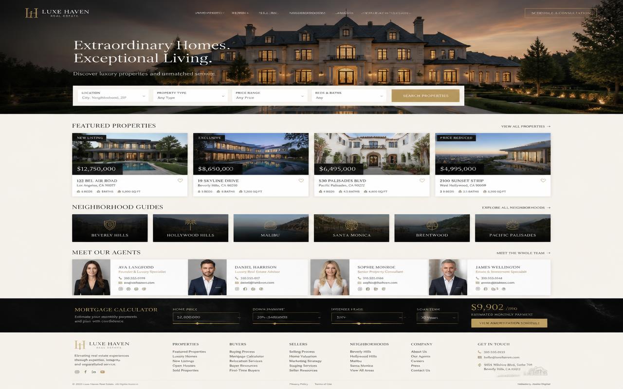 Large agency-style site website design example